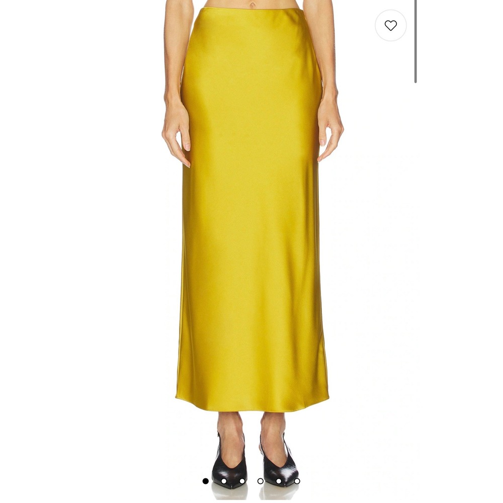 ALIGNE Harris Satin Maxi Skirt Mustard Yellow Size 10 NWT